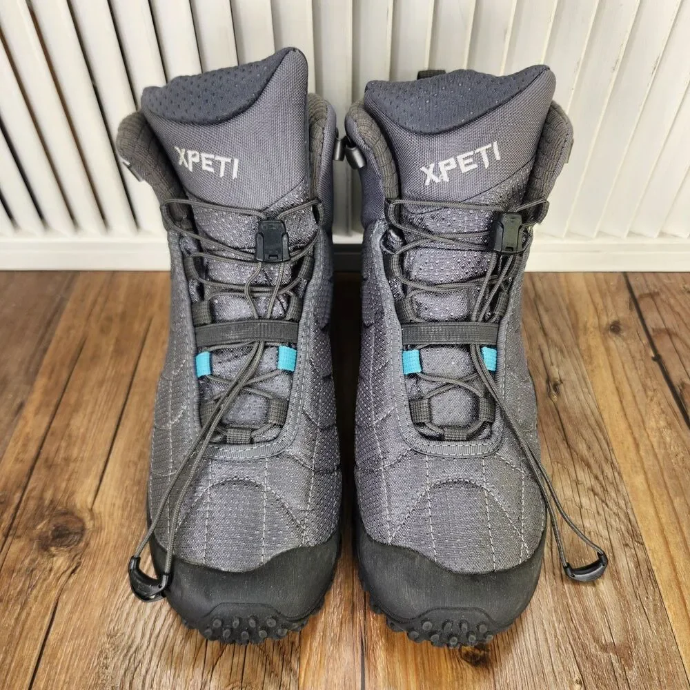 Xpeti Crest Insulated Waterproof Hiking Boots Womens Size 9 Gray Green Trekking